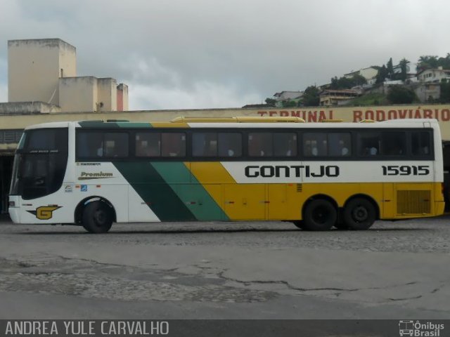 Empresa Gontijo de Transportes 15915 na cidade de Teófilo Otoni, Minas Gerais, Brasil, por Andrea Yule Carvalho. ID da foto: 964209.