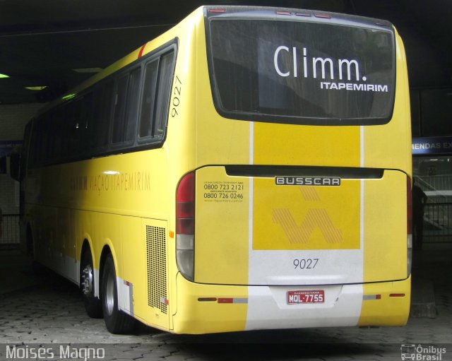 Viação Itapemirim 9027 na cidade de Belo Horizonte, Minas Gerais, Brasil, por Moisés Magno. ID da foto: 966918.