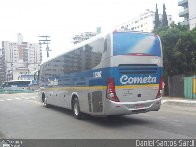 Viação Cometa 11207 na cidade de Praia Grande, São Paulo, Brasil, por Daniel Santos Sardi. Número da foto: #967050.