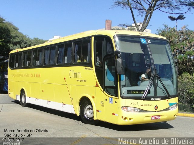 Viação Itapemirim 8201 na cidade de São Paulo, São Paulo, Brasil, por Marco Aurélio de Oliveira. Número da foto: #967083.