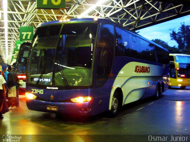 Viação Águia Branca 23140 na cidade de São Paulo, São Paulo, Brasil, por Osmar Junior. ID da foto: 966731.