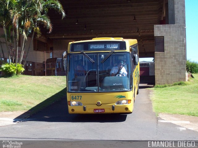 Viação Garcia 6477 na cidade de Apucarana, Paraná, Brasil, por Emanoel Diego.. Número da foto: #970079.
