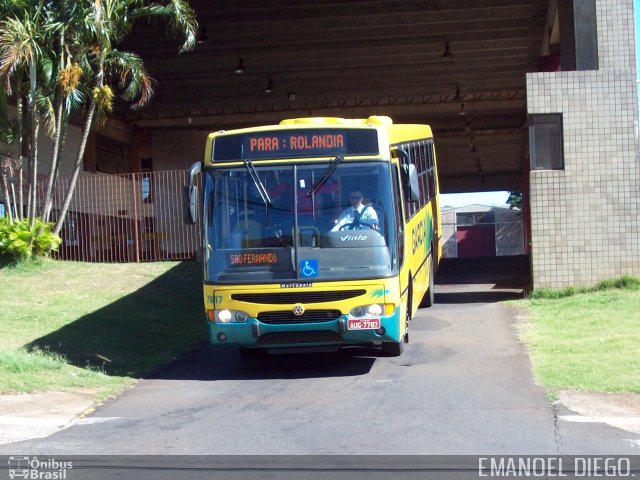 Viação Garcia 7617 na cidade de Apucarana, Paraná, Brasil, por Emanoel Diego.. ID da foto: 972607.