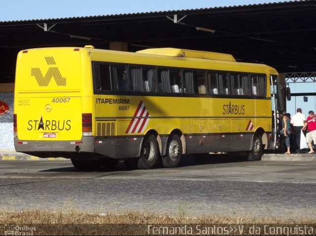 Viação Itapemirim 40067 na cidade de Vitória da Conquista, Bahia, Brasil, por Fernanda Santos Almeida. Número da foto: #975205.