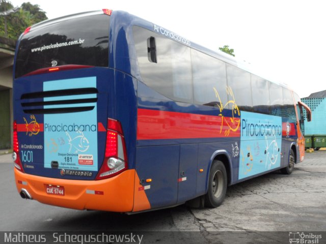 Viação Piracicabana 1601 na cidade de Santos, São Paulo, Brasil, por Matheus  Scheguschewsky. ID da foto: 974703.