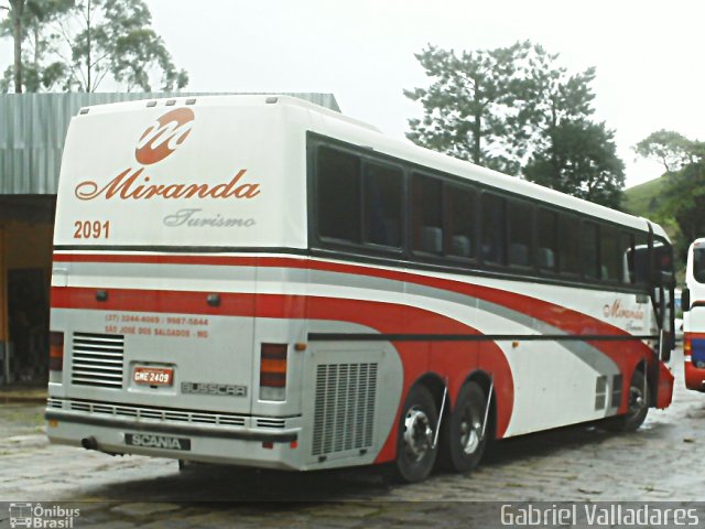 Miranda Turismo 2091 na cidade de Passa Quatro, Minas Gerais, Brasil, por Gabriel Valladares. Número da foto: #974256.