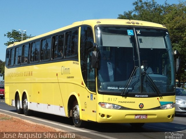 Viação Itapemirim 8117 na cidade de Brasília, Distrito Federal, Brasil, por José Augusto da Silva Gama. ID da foto: 974481.