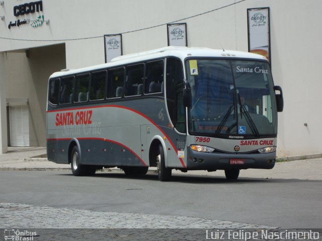 Viação Santa Cruz 7950 na cidade de Juiz de Fora, Minas Gerais, Brasil, por Luiz Felipe Nascimento. ID da foto: 976372.