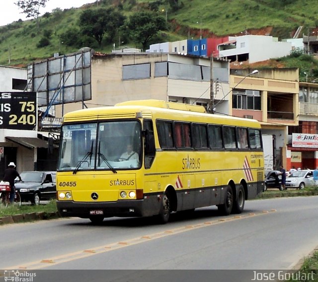 Viação Itapemirim 40455 na cidade de Muriaé, Minas Gerais, Brasil, por José Goulart. ID da foto: 977660.