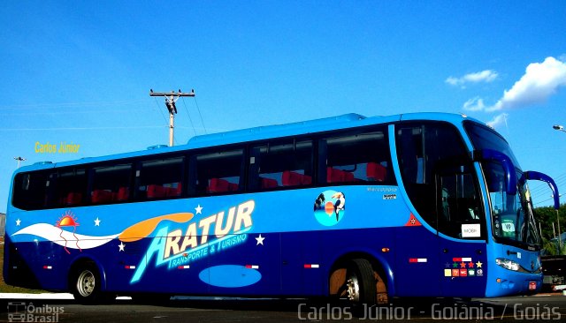 Aratur Transporte e Turismo 003 na cidade de Goiânia, Goiás, Brasil, por Carlos Júnior. ID da foto: 977515.