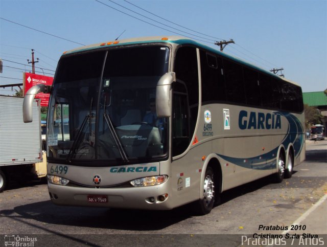 Viação Garcia 6499 na cidade de São Paulo, São Paulo, Brasil, por Cristiano Soares da Silva. Número da foto: #979465.