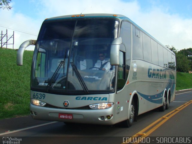 Viação Garcia 6539 na cidade de Cornélio Procópio, Paraná, Brasil, por EDUARDO - SOROCABUS. ID da foto: 978245.