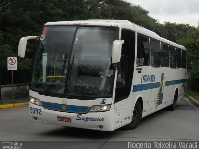 Litorânea Transportes Coletivos 5092 na cidade de São Paulo, São Paulo, Brasil, por Rogério Teixeira Varadi. ID da foto: 978191.