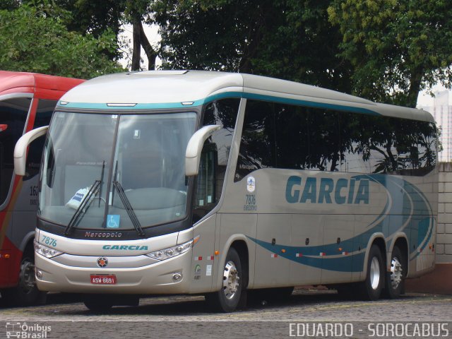 Viação Garcia 7876 na cidade de São Paulo, São Paulo, Brasil, por EDUARDO - SOROCABUS. Número da foto: #978241.