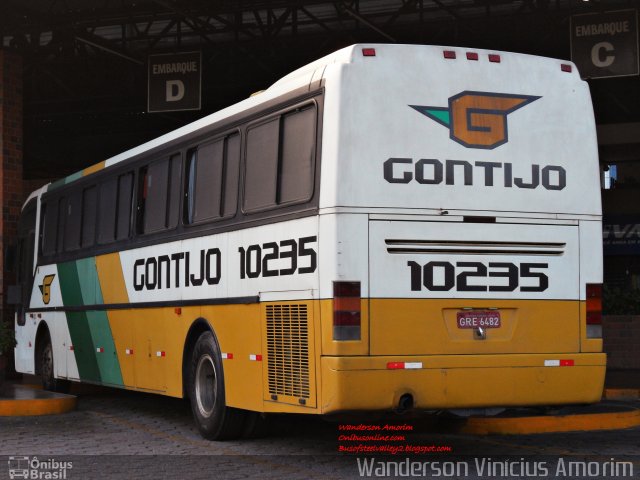 Empresa Gontijo de Transportes 10235 na cidade de Coronel Fabriciano, Minas Gerais, Brasil, por Wanderson Vinícius Amorim. ID da foto: 980009.