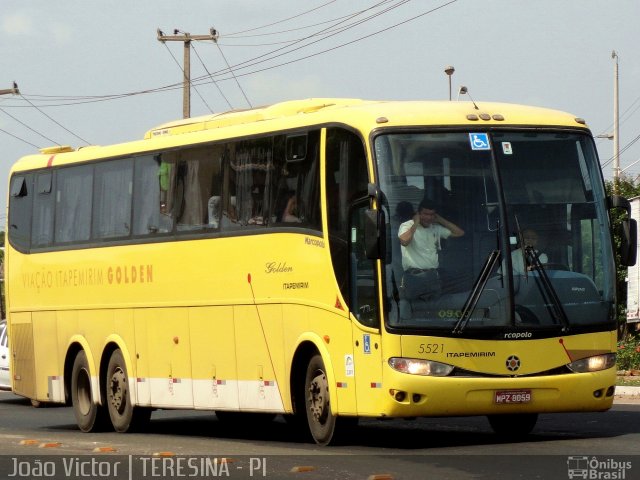 Viação Itapemirim 5521 na cidade de Teresina, Piauí, Brasil, por João Victor. ID da foto: 982288.