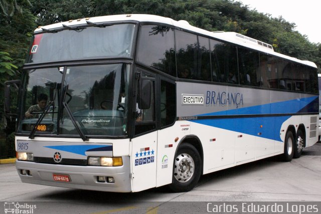 Auto Viação Bragança 9815 na cidade de São Paulo, São Paulo, Brasil, por Carlos Eduardo Lopes. Número da foto: #949624.