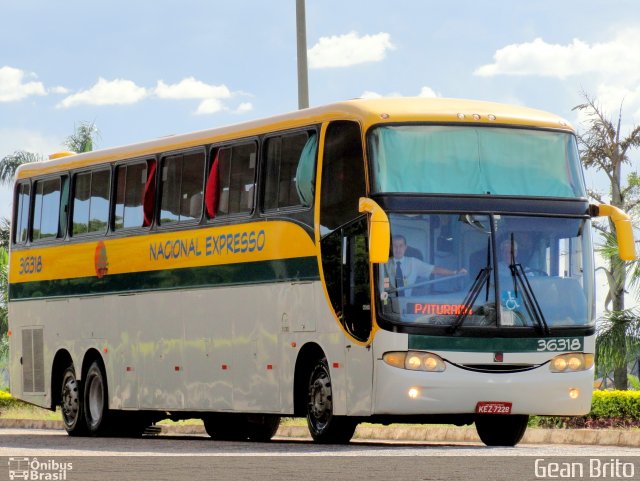 Nacional Expresso 36318 na cidade de Uberlândia, Minas Gerais, Brasil, por Gean Brito. ID da foto: 984843.