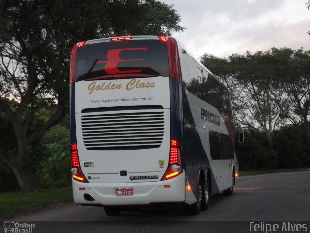 Expresso Embaixador 504 na cidade de Pelotas, Rio Grande do Sul, Brasil, por Felipe Alves. Número da foto: #987075.