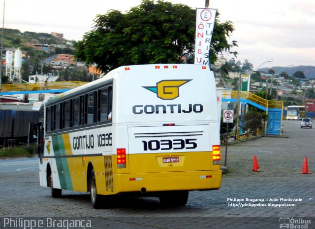 Empresa Gontijo de Transportes 10335 na cidade de João Monlevade, Minas Gerais, Brasil, por Philippe Almeida. ID da foto: 986214.