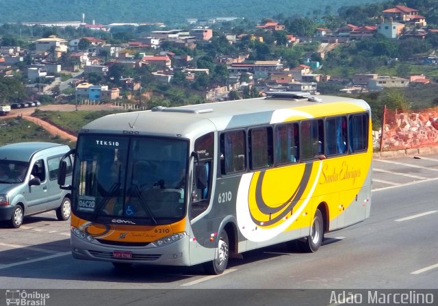 Viação Santa Edwiges 6210 na cidade de Belo Horizonte, Minas Gerais, Brasil, por Adão Raimundo Marcelino. Número da foto: #989413.