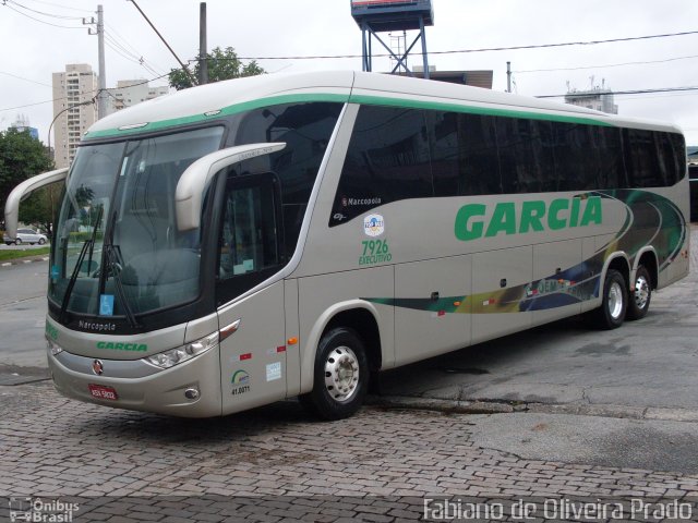 Viação Garcia 7926 na cidade de São Paulo, São Paulo, Brasil, por Fabiano de Oliveira Prado. Número da foto: #987626.
