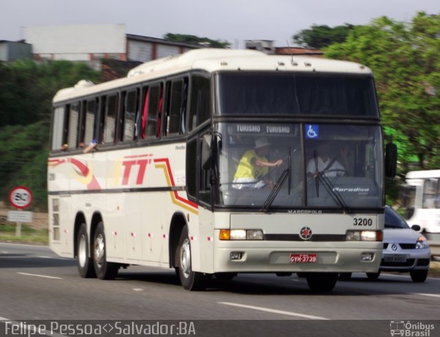 ATT - Atlântico Transportes e Turismo 3200 na cidade de Salvador, Bahia, Brasil, por Felipe Pessoa de Albuquerque. ID da foto: 988551.