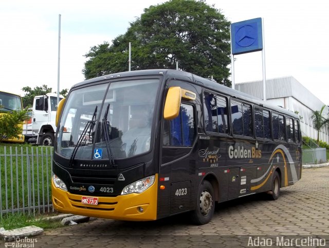 Golden Bus 4023 na cidade de Belo Horizonte, Minas Gerais, Brasil, por Adão Raimundo Marcelino. ID da foto: 989476.