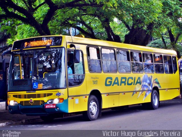 Viação Garcia 7417 na cidade de Maringá, Paraná, Brasil, por Victor Hugo Guedes Pereira. ID da foto: 989810.