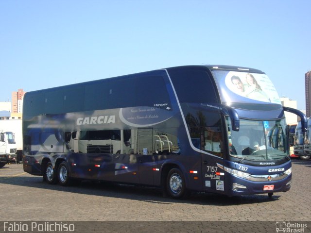 Viação Garcia 7157 na cidade de Londrina, Paraná, Brasil, por Fábio Polichiso. ID da foto: 989684.