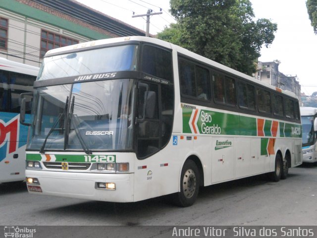 Cia. São Geraldo de Viação 11420 na cidade de Rio de Janeiro, Rio de Janeiro, Brasil, por André Vitor  Silva dos Santos. Número da foto: #990083.