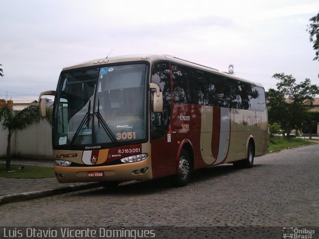 Transportes Única Petrópolis RJ 163.051 na cidade de Campos dos Goytacazes, Rio de Janeiro, Brasil, por Luis Otávio Vicente Domingues. Número da foto: #992759.