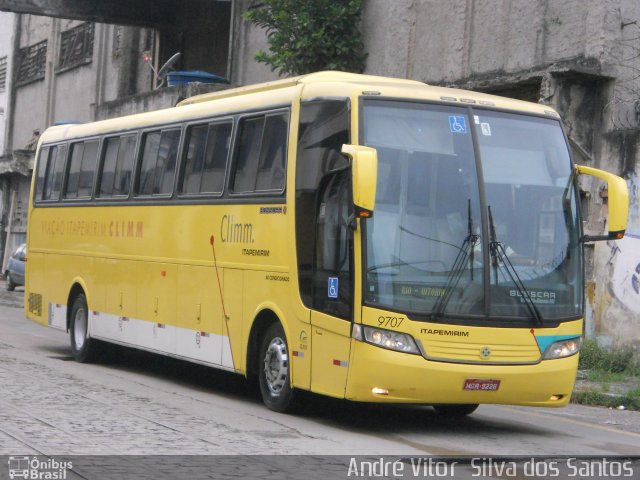 Viação Itapemirim 9707 na cidade de Rio de Janeiro, Rio de Janeiro, Brasil, por André Vitor  Silva dos Santos. ID da foto: 993806.