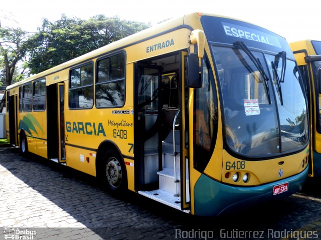 Viação Garcia 6408 na cidade de Londrina, Paraná, Brasil, por Rodrigo  Gutierrez Rodrigues. Número da foto: #994854.