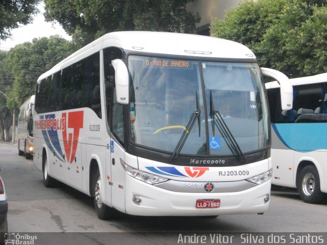 Viação Teresópolis RJ 203.009 na cidade de Rio de Janeiro, Rio de Janeiro, Brasil, por André Vitor  Silva dos Santos. Número da foto: #993764.