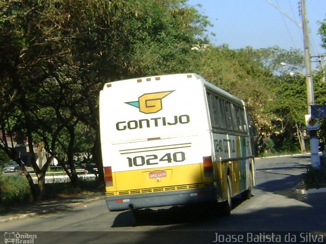 Empresa Gontijo de Transportes 10240 na cidade de Coronel Fabriciano, Minas Gerais, Brasil, por Joase Batista da Silva. ID da foto: 993466.