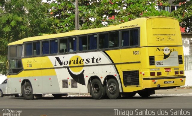 Viação Nordeste 0920 na cidade de Fortaleza, Ceará, Brasil, por Thiago Santos. Número da foto: #996283.