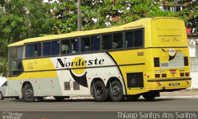 Viação Nordeste 0920 na cidade de Fortaleza, Ceará, Brasil, por Thiago Santos. ID da foto: 996283.