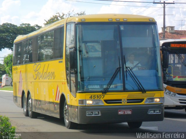 Viação Itapemirim 45107 na cidade de Goiânia, Goiás, Brasil, por Wallison Ferreira. ID da foto: 996177.