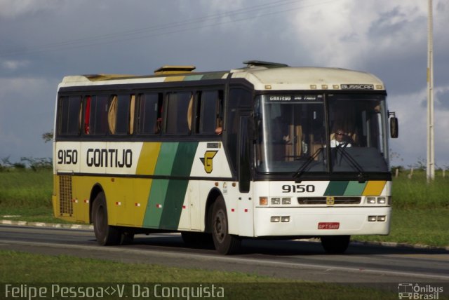 Empresa Gontijo de Transportes 9150 na cidade de Vitória da Conquista, Bahia, Brasil, por Felipe Pessoa de Albuquerque. ID da foto: 996238.