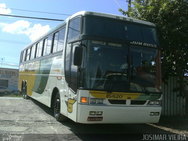 Empresa Gontijo de Transportes 15420 na cidade de Curvelo, Minas Gerais, Brasil, por Josimar Vieira. ID da foto: 997592.