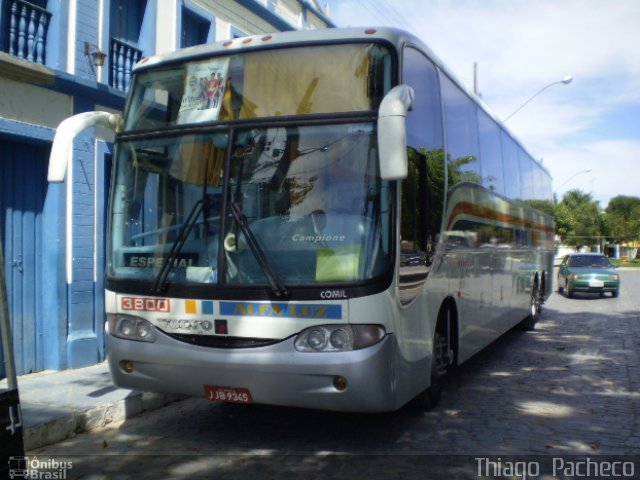 Alfa Luz Viação Transportes 3800 na cidade de Januária, Minas Gerais, Brasil, por Thiago  Pacheco. ID da foto: 998379.