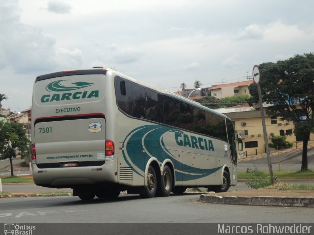 Viação Garcia 7501 na cidade de Americana, São Paulo, Brasil, por Marcos Rohwedder. ID da foto: 997715.