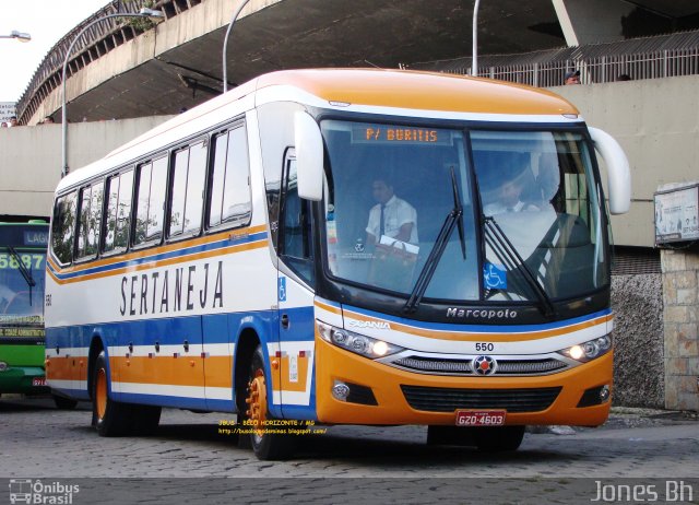 Viação Sertaneja 550 na cidade de Belo Horizonte, Minas Gerais, Brasil, por Jones Bh. Número da foto: #997248.