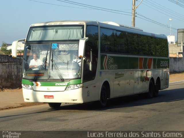 Cia. São Geraldo de Viação 20190 na cidade de Guarapari, Espírito Santo, Brasil, por Lucas Ferreira dos Santos Gomes. ID da foto: 1000142.