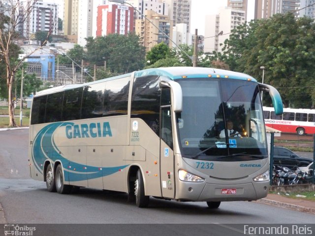 Viação Garcia 7232 na cidade de Ribeirão Preto, São Paulo, Brasil, por Fernando Reis. ID da foto: 999500.