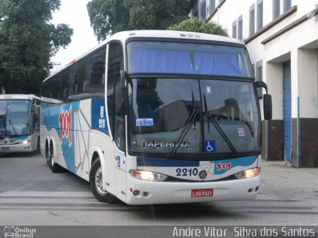 Auto Viação 1001 2210 na cidade de Rio de Janeiro, Rio de Janeiro, Brasil, por André Vitor  Silva dos Santos. Número da foto: #998943.