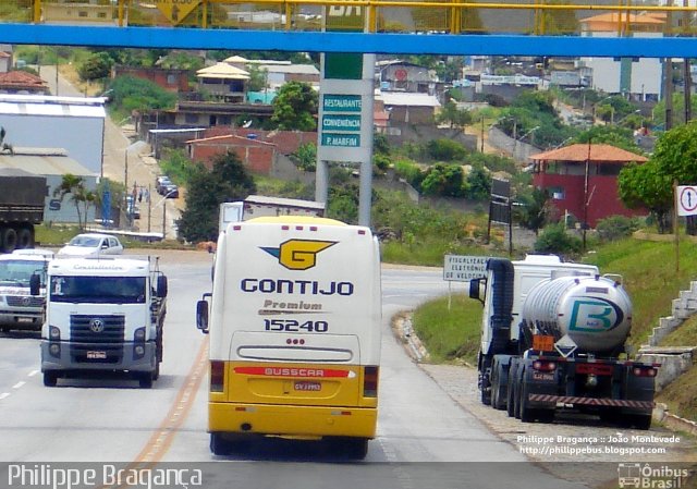 Empresa Gontijo de Transportes 15240 na cidade de João Monlevade, Minas Gerais, Brasil, por Philippe Almeida. Número da foto: #999977.