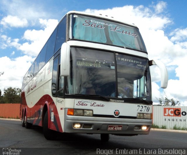 Expresso São Luiz 7270 na cidade de Brasília, Distrito Federal, Brasil, por Roger Emtram & Lara Busologa. Número da foto: #1002971.