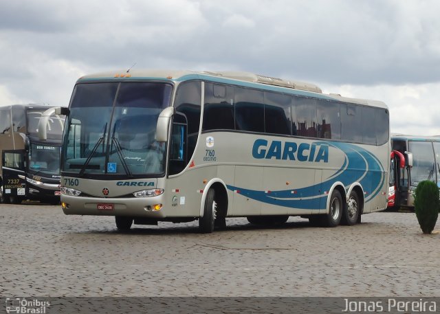 Viação Garcia 7160 na cidade de Londrina, Paraná, Brasil, por Jonas Pereira. Número da foto: #1001983.